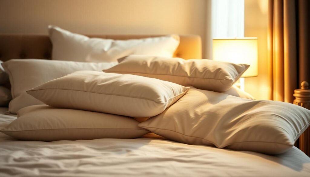 A cozy, well-lit bedroom setting with a bedside table featuring an assortment of plush, supportive pillows in various shapes and sizes. The pillows should be positioned to showcase their intended use for ear recovery, with one or two pillows slightly elevated to suggest their ergonomic design. The lighting should be soft and warm, creating a calming, therapeutic atmosphere. The camera angle should be slightly angled to provide a clear, detailed view of the pillow selection, allowing the viewer to appreciate the thoughtful consideration given to optimizing the sleeping environment for ear recovery. A cozy, well-lit bedroom setting with a bedside table featuring an assortment of plush, supportive pillows in various shapes and sizes. The pillows should be positioned to showcase their intended use for ear recovery, with one or two pillows slightly elevated to suggest their ergonomic design. The lighting should be soft and warm, creating a calming, therapeutic atmosphere. The camera angle should be slightly angled to provide a clear, detailed view of the pillow selection, allowing the viewer to appreciate the thoughtful consideration given to optimizing the sleeping environment for ear recovery.