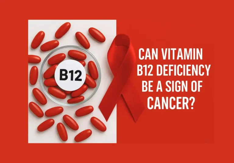 Can Vitamin B12 Deficiency Be a Sign of Cancer? Pills and awareness ribbon visual.