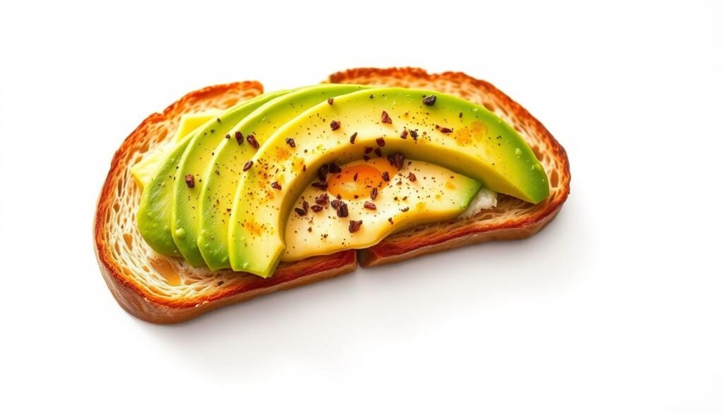 avocado toast with turmeric and black pepper