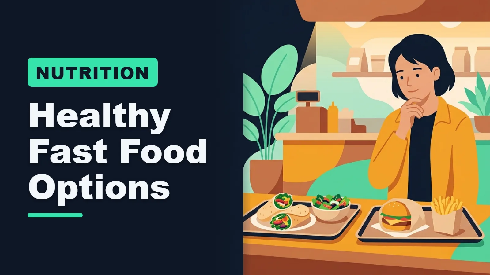 Healthy fast food options: choosing between a wrap and a burger tray