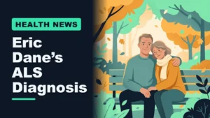 Early signs of ALS: man and his partner sitting together on a park bench