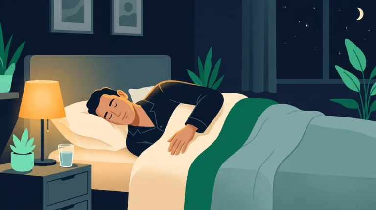 Ruptured eardrum: man sleeping on his side with the sore ear facing up on a soft pillow